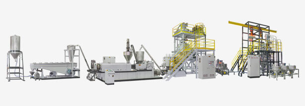 PVC Automatic Metering / Weighing / Conveying Pelletizing Extrusion Line