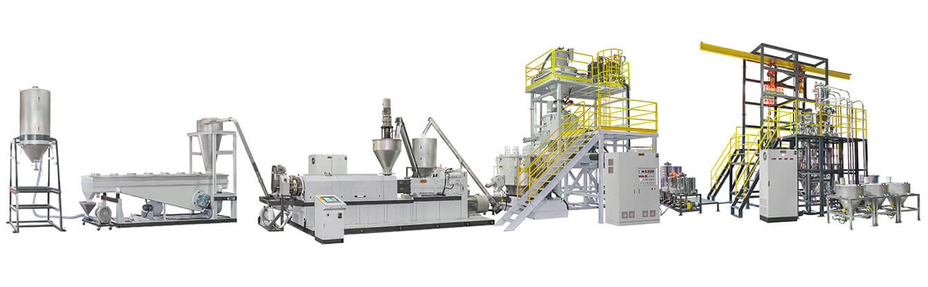 PVC Automatic Metering / Weighing / Conveying Pelletizing Extrusion Line